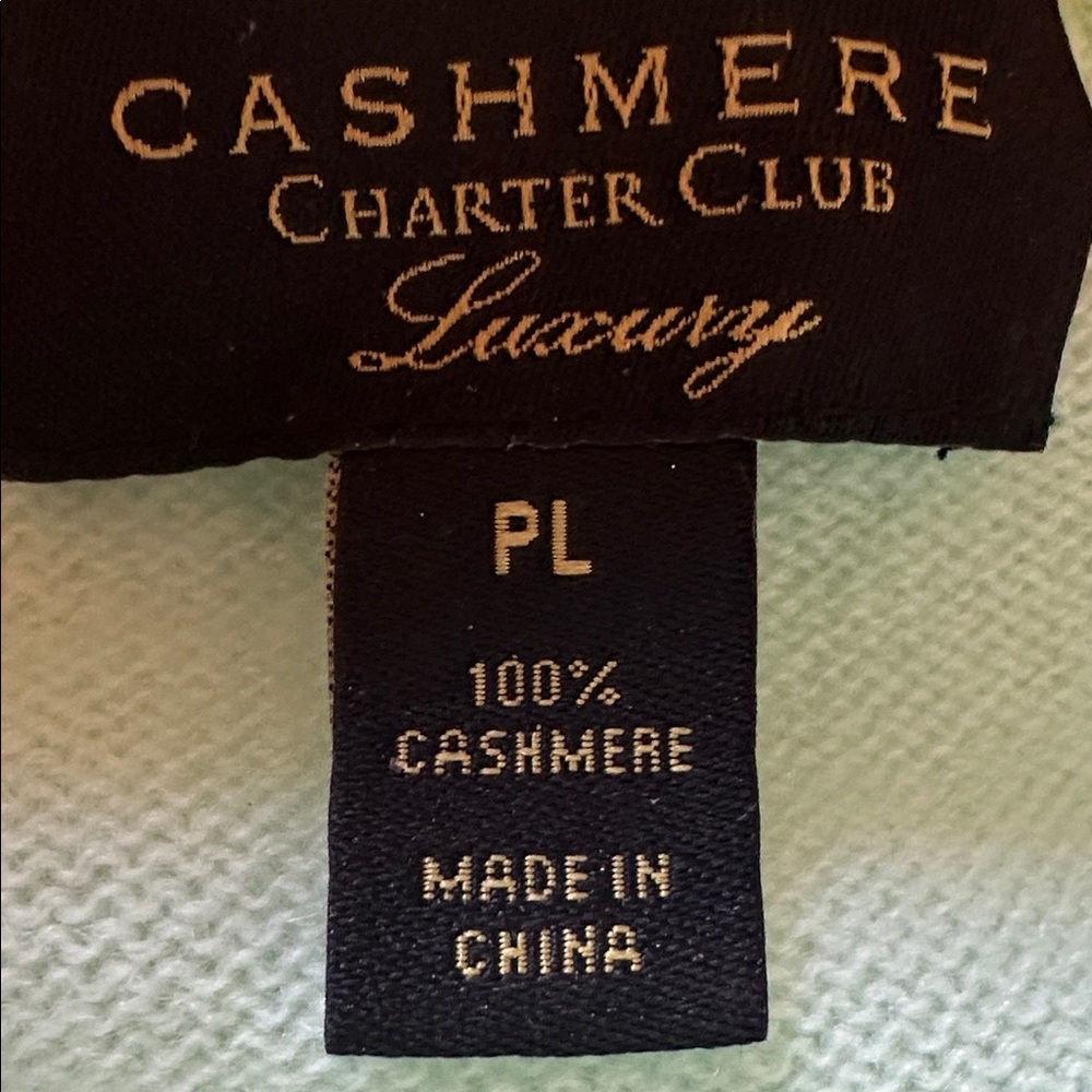 Charter Club Light Green Cowl Neck Sweater - Picture 2 of 2